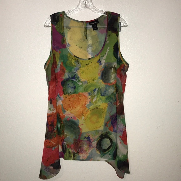 Lane Bryant Tops - Lane Bryant tank top tunic floral abstract Sz 18